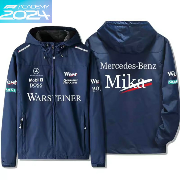 2024 Veste Mercedes-Benz Mika Hakkinen Capuche Coupe-vent Homme